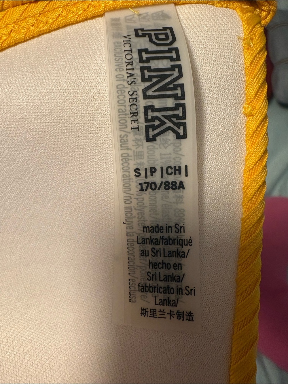 Victoria's Secret Yellow Ribbed String Bikini - Picture 2 of 10